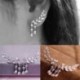 2 1 pár női divat kristály strasszos fül fülbevaló elegáns ékszer ajándék