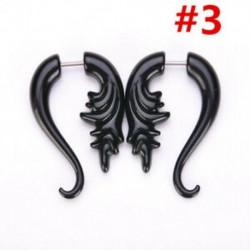 * 3 Vintage fekete spirálmérő füldugó mérő készlet Kitartó Flesh fülbevaló Piercing