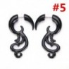 * 5 Vintage fekete spirálmérő füldugó mérő készlet Kitartó Flesh fülbevaló Piercing