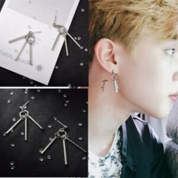 Ezüst színű JIMIN fülbevaló három hosszú függővel - KPOP - BTS - Bangtan Boys - 12