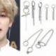Ezüst színű Jimin láncos fülbevaló- KPOP - BTS - Bangtan Boys - 10