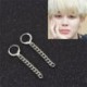 Ezüst színű Jimin láncos fülbevaló- KPOP - BTS - Bangtan Boys - 10