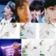 Ezüst színű fülbevaló hosszú lánccal - Tollal - Karikával - KPOP - BTS - Bangtan Boys - 11