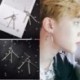 Ezüst színű JIMIN fülbevaló három hosszú függővel - KPOP - BTS - Bangtan Boys