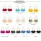 * 32 Fehér   Kávé Vintage nők Bohém fülbevaló Hosszú bojt Fringe Boho Dangle fülbevaló ékszerek