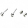 Fehér   ezüst 2Pcs divatos sebészeti acél fülcsapok készlet Piercing szerszám fül fülbevaló ékszer