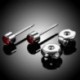 Fehér   ezüst 2Pcs divatos sebészeti acél fülcsapok készlet Piercing szerszám fül fülbevaló ékszer