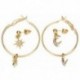 4Pcs / Set Bohemian Large Circle fülbevaló Crystal Moon Star fülbevaló ékszerek