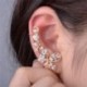 Ezüst macska Divat Crystal Clip fül mandzsetta Stud női punk Wrap porc fülbevaló ékszerek