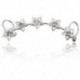 Ezüst macska Divat Crystal Clip fül mandzsetta Stud női punk Wrap porc fülbevaló ékszerek