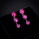 Zöld 1Pair Fashion Ear Crawler Crystal fülbevaló szőlő bár strasszos szett mandzsetta mászó