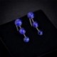 Zöld 1Pair Fashion Ear Crawler Crystal fülbevaló szőlő bár strasszos szett mandzsetta mászó