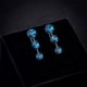Zöld 1Pair Fashion Ear Crawler Crystal fülbevaló szőlő bár strasszos szett mandzsetta mászó