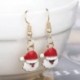* 5 Charm kristály Mikulás Garland szarvas karácsonyfa csepegés fülbevaló Xmas