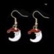 * 5 Charm kristály Mikulás Garland szarvas karácsonyfa csepegés fülbevaló Xmas