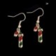 * 5 Charm kristály Mikulás Garland szarvas karácsonyfa csepegés fülbevaló Xmas