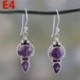* E6 (hossza 5 cm) 925 Ezüst Ametiszt Holdkő Opál Ruby Topáz Dangle Drop Fülbevaló Hook Ékszerek