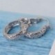 Női fehér Topaz 925 ezüst divat ezüst fül Stud Hoop fülbevaló ékszer ajándék