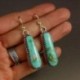 Női Boho türkiz drágakő esküvői eljegyzési ezüst csepp fülbevaló