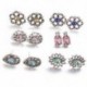 6Pairs / Set Boho Női Crystal strasszos fülbevaló Drop Ear fülbevaló ékszerek