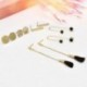 5Pairs / Set Gold Boho Geometry Circle Tassel Női fülbevaló fülbevalók