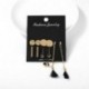 5Pairs / Set Boho Geometry Circle Tassel Női Arany Stud Fülbevaló fülbevaló