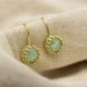 Női Opal Hook fülbevaló Divatos évforduló Dangle Drop 18K arany töltött ékszerek