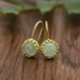 Női Opal Hook fülbevaló Divatos évforduló Dangle Drop 18K arany töltött ékszerek