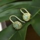 Női Opal Hook fülbevaló Divatos évforduló Dangle Drop 18K arany töltött ékszerek