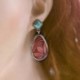 Női Vintage türkiz ötvözet fül Stud Dangle bohém fülbevaló esküvői ékszerek