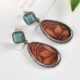 Női Vintage türkiz ötvözet fül Stud Dangle bohém fülbevaló esküvői ékszerek
