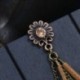 Női Divat Vintage Fülbevaló Bohém Hosszú címer Fringe Boho Dangle Fülbevaló
