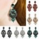 Zöld Divat elegáns kristály strasszos fül Stud Dangle csepp fülbevaló Charm ékszerek