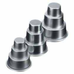 3db Három emeletes tortaforma - alumínium sütőforma - H7M2