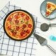 Fekete - 2db-os készlet - pizzasütő forma - fém sütőforma - H8H7