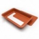 2db Vörösesbarna színű - 31x20cm-es Brownie sütőforma szeletelővel - fém sütőforma - L3E6
