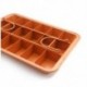 2db Vörösesbarna színű - 31x20cm-es Brownie sütőforma szeletelővel - fém sütőforma - L3E6