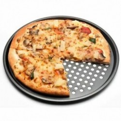 Fekete - 8 x 2db-os készlet - pizzasütő forma - fém sütőforma - C2N3