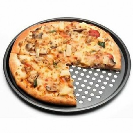 Fekete - 8 x 2db-os készlet - pizzasütő forma - fém sütőforma - C2N3