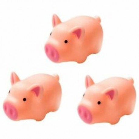 2X (3db-os gumi disznó-szorító rúd) Babafürdő játék gyerekbaba fiúknak K7O1