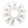 fehér - 10 db-os kisgyermekek T-alakú műanyag cumi klipek, cumi, dummy stílusú jelvény BV