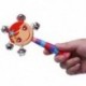1db baba gyerekek szivárványos fa fogantyúval Bell Jingle Stick Shaker Rattle játékok Z2J6