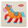 2X (Színes, fából készült puzzle-játékú babajátékok, oktatási fejlesztési játékok Ba R3G7