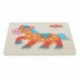 2X (Színes, fából készült puzzle-játékú babajátékok, oktatási fejlesztési játékok Ba R3G7