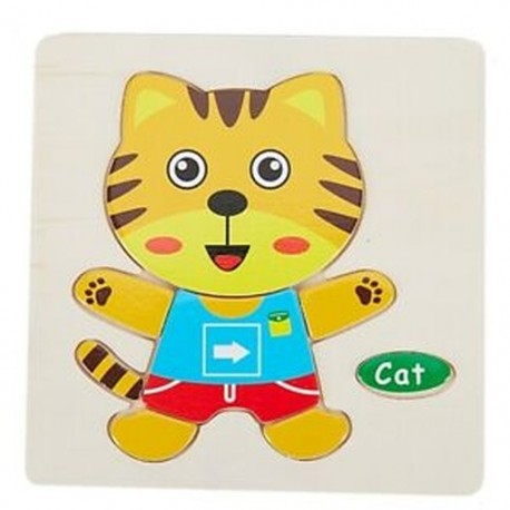 2X (Színes, fából készült puzzle-játékú babajátékok, oktatási fejlesztési játékok Ba O3I9