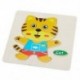 2X (Színes, fából készült puzzle-játékú babajátékok, oktatási fejlesztési játékok Ba O3I9