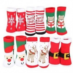 6 pár karácsonyi zokni Baby Boy lány zokni 1-3 éves pamut tiszta vastag Sof N9G1