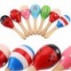 2X (2 db 20 cm-es gyerek fa Maracas Rattle Shakers, zenei nevelés az O8U5-ig
