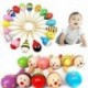 2X (2 db 20 cm-es gyerekfa Maracas Rattle Shakers, zenei nevelés az N2Y3-ig