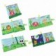 4 PCS Soft Books óvodai ráncos könyv, kézzel készített oktatójátékok a W7O3-hoz